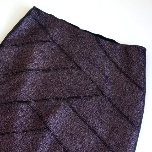 Express Purple Iridescent Shimmery Metallic Wiggle Straight Pencil Skirt 0 - Picture 4 of 16
